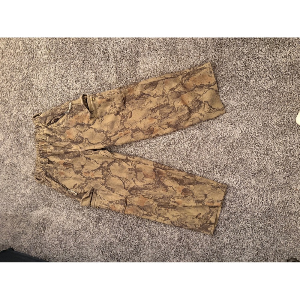 Natural Gear Camo Fleece Cargo Pants Mens Medium Hunting Camouflage